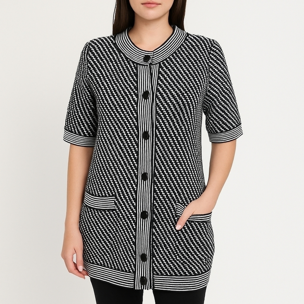 Zara Cotton Short Sleeve Knit Cardigan